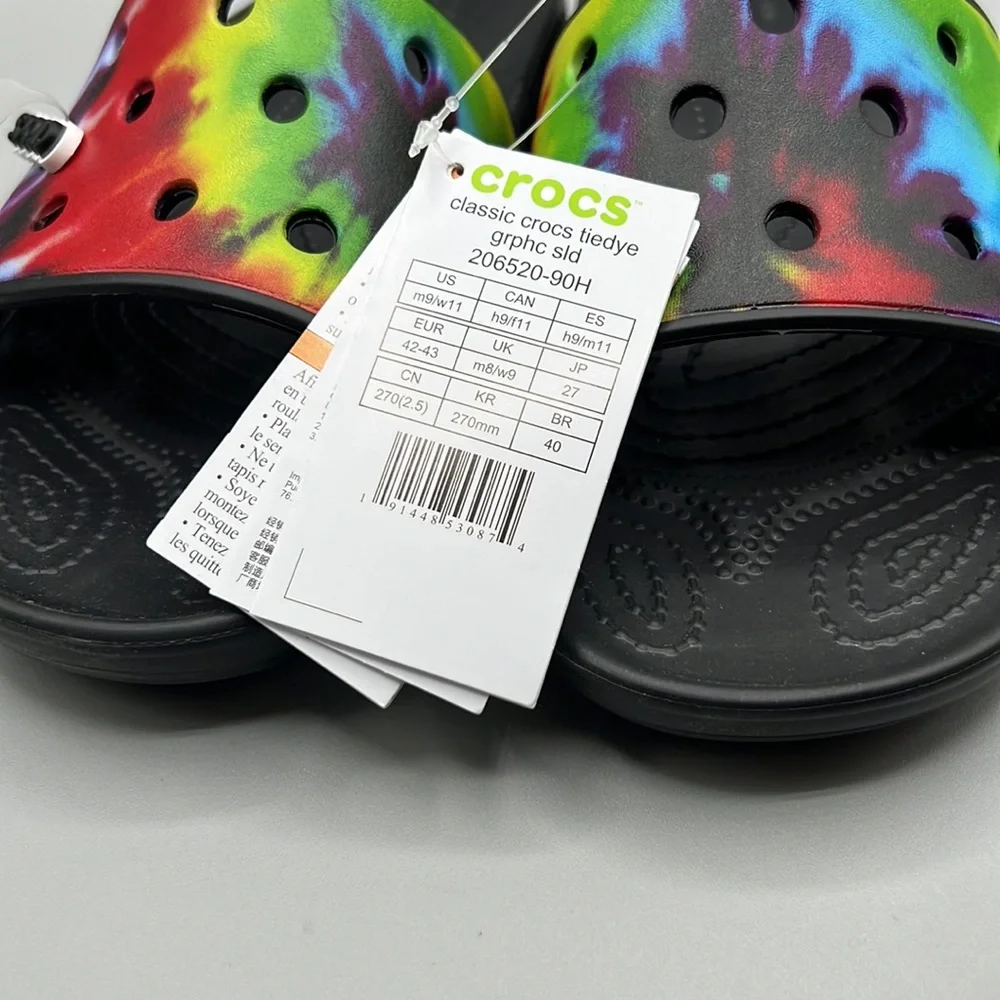 Crocs Unisex Graphic Classic Slide Sandals, Multi, 11 US Women‎ 9 US Men